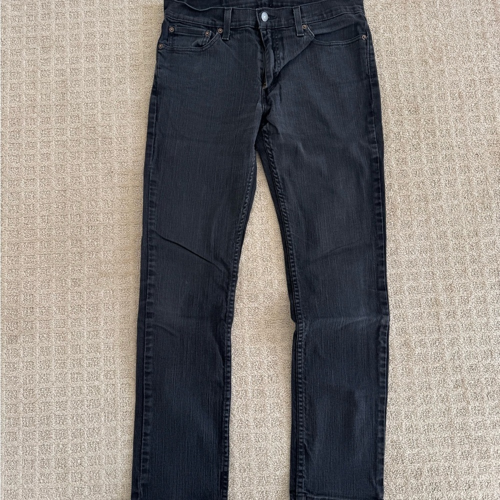 LEVI’S 511 men’s faded black wash skinny slim denim jeans pants size 32x32